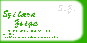 szilard zsiga business card