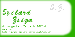 szilard zsiga business card
